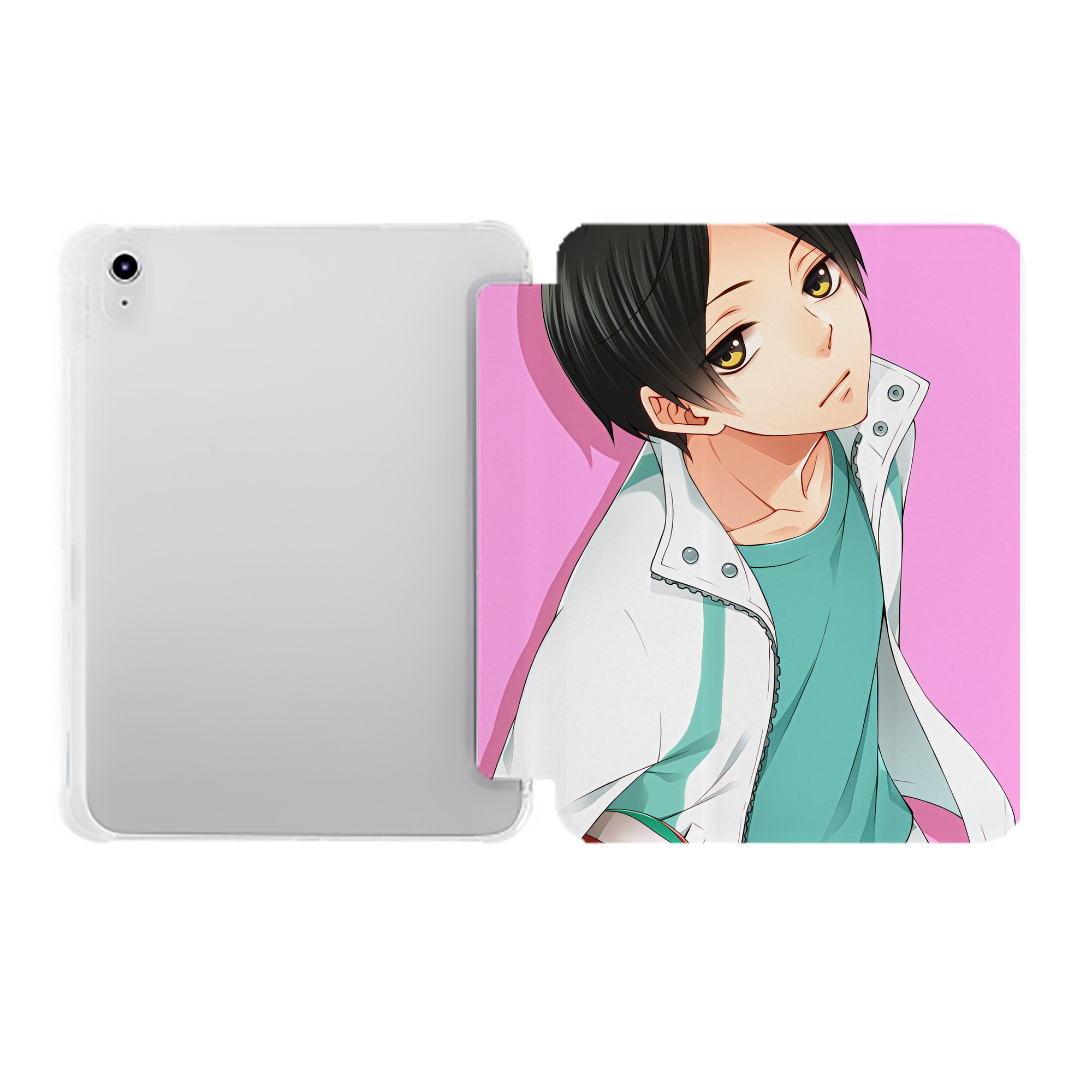 （画像用） ハイキュー!! Haikyu!! IPad ケース ペン収納付き 三つ折りスタンド PUレザー×シリコン 対応機種9.5/10.5/10.9インチ